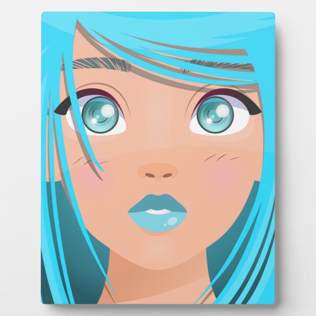 PLAQUE PHOTO ANIME CARTOON GIRL (Devant)