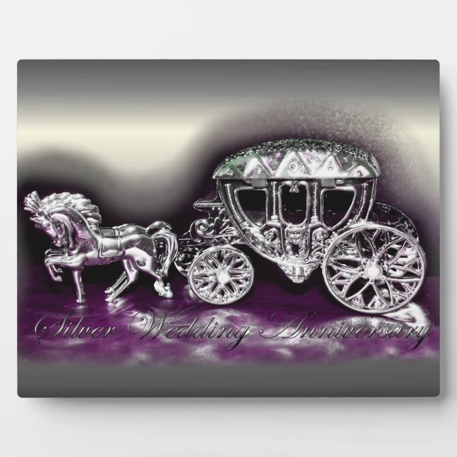 Plaque Photo Anniversaire du Mariage d'argent avec un entraîneu (Devant)