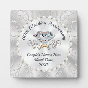 Plaque Photo Anniversaire du Mariage diamant Idées cadeaux pour