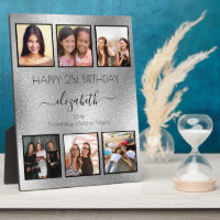 Anniversaire photo collage argent meilleurs amis