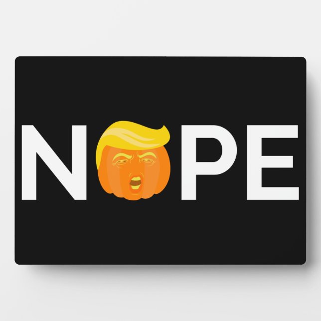Plaque Photo Anti-Trump - Nope Halloween Edition I (Devant)