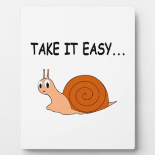 Plaque Photo Apportez-le facilement mignon escargot de dessin