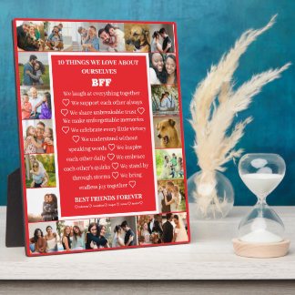 Plaque Photo Appréciation de l'amitié | BFF 22 Collage photo