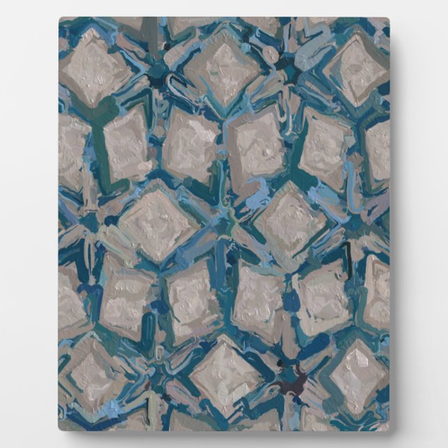 Plaque Photo Aqua et Taupe Glaze #8295 (Devant)