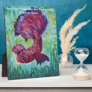 Plaque Photo Aquarelle de Betta fish