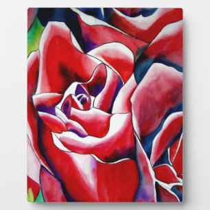 Plaque Photo Aquarelle rose roses d'art original