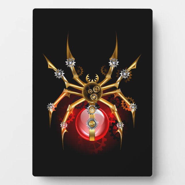Plaque Photo Araignée en vapeur noire (Devant)