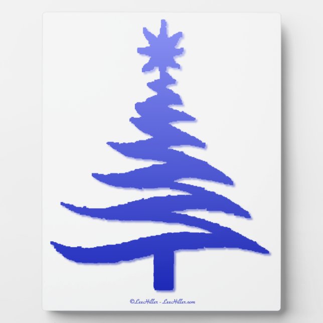 Plaque Photo Arbre de Noël Cobalt bleu (Devant)