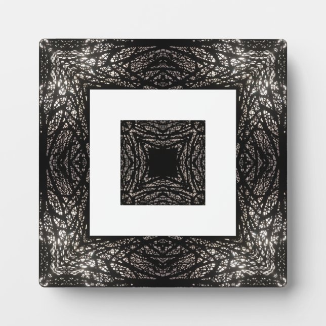 Plaque Photo Arbre motif noir et blanc (Devant)