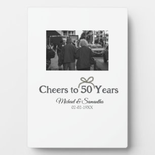 Plaque Photo Arc d'or félicite pour les 50 ans de mariage 