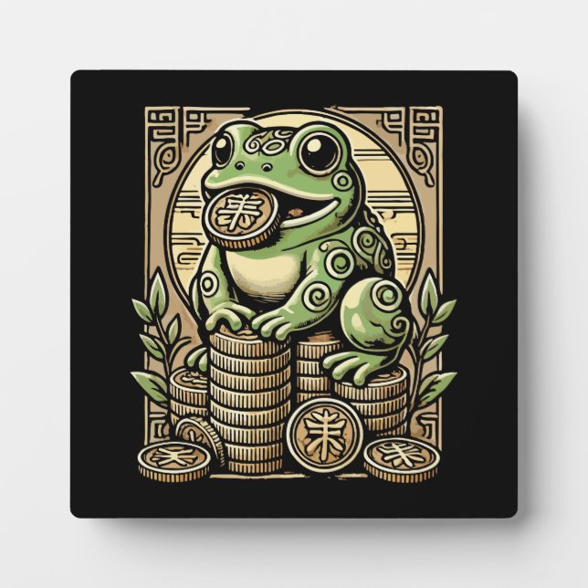 Plaque Photo Argent Frog, Lucky Toad, Jin Chan - Succès Lucky (Devant)
