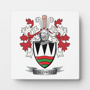 Plaque Photo Armoiries de caldwell Family Crest
