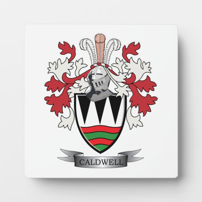 Plaque Photo Armoiries de caldwell Family Crest (Devant)