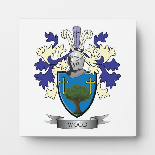 Plaque Photo Armoiries de la famille des bois (Devant)