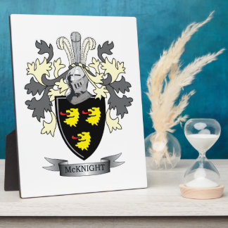 Plaque Photo Armoiries de McKnight Family Crest
