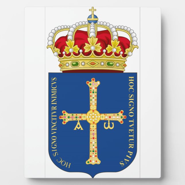 Plaque Photo Armoiries des Asturies (Espagne) (Devant)