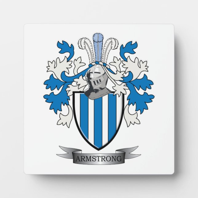 Plaque Photo Armstrong Family Crest Coat of Arms (Devant)