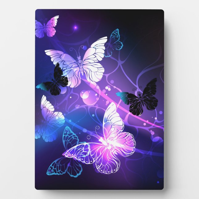 Plaque Photo Arrière - plan avec papillons de nuit (Devant)