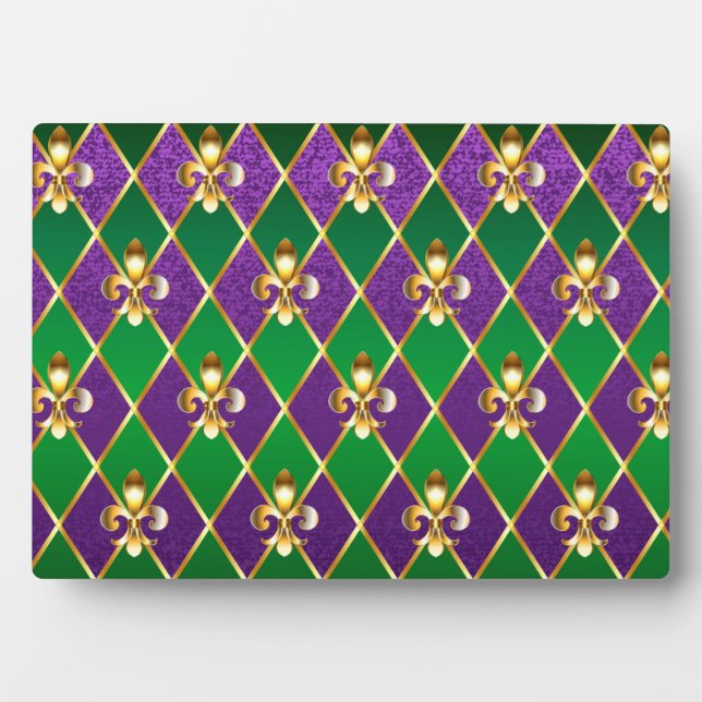 Plaque Photo Arrière - plan de bijoux Mardi Gras (Devant)