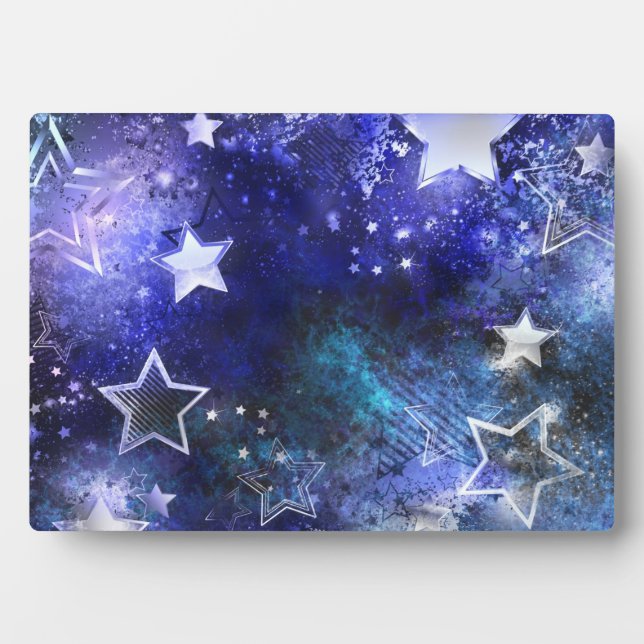 Plaque Photo Arrière - plan spatial avec étoiles (Devant)