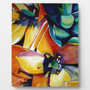 Plaque Photo Art aquarelle de l'étoile de Bethléem jaune