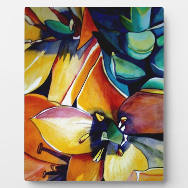 Plaque Photo Art aquarelle de l'étoile de Bethléem jaune (Devant)