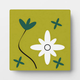 Plaque Photo Art botanique abstrait de fleur de marguerite mini