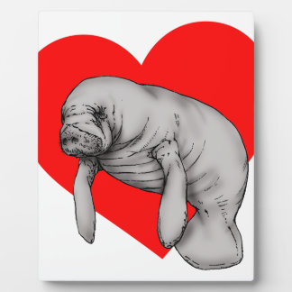Plaque Photo art manatee
