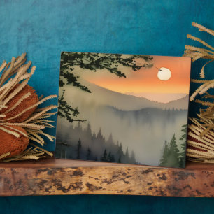 Plaque Photo Art numérique d'aquarelle de lever de soleil des A