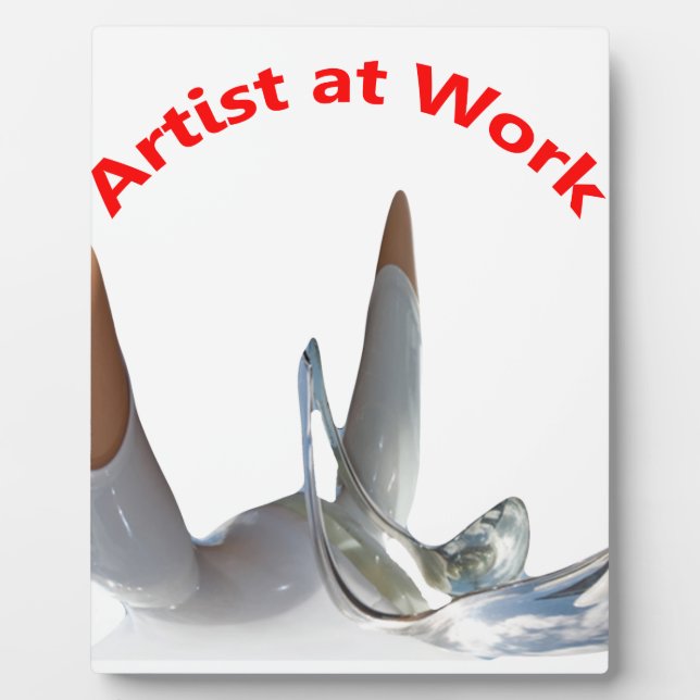 Plaque Photo Artiste au travail (Devant)