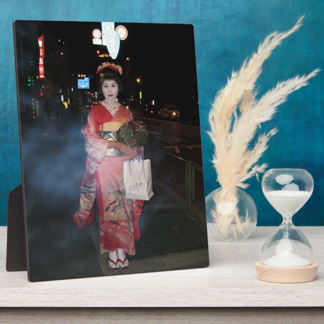 Plaque Photo Asakusa Geisha Neo Tokyo (Côté)
