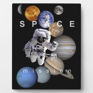Plaque Photo astronef mission solar system planar