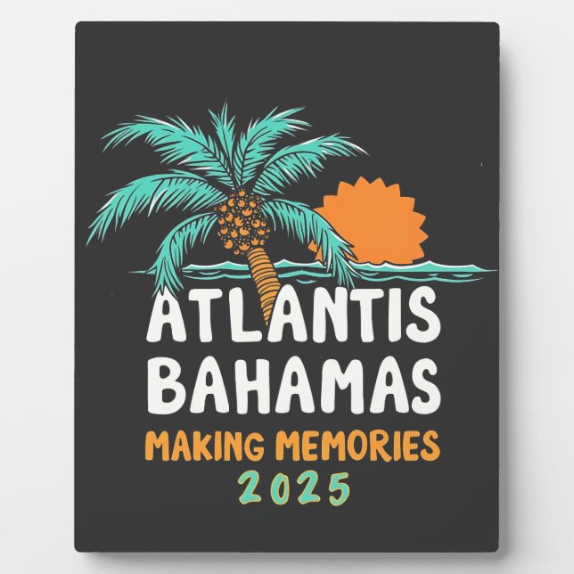 Plaque Photo Atlantis Bahamas Faire des souvenirs 2025 (Devant)