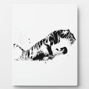 Plaque Photo Attaque au tigre