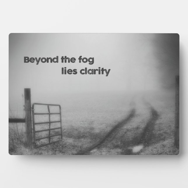 Plaque Photo Au-delà du brouillard, la clarté (Devant)