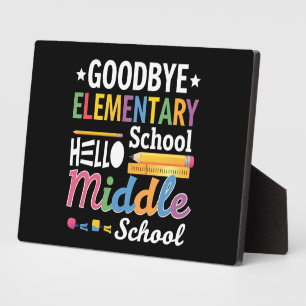 Plaque Photo Au revoir école primaire Bonjour collège