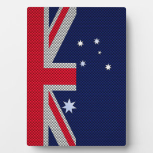 Plaque Photo Australie Design en fibre de carbone Style Chrome