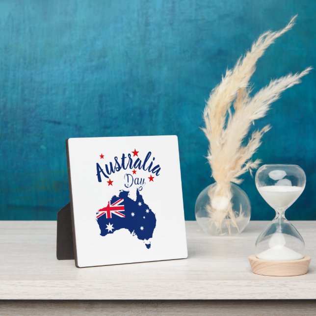 Plaque Photo Australie Jour Rouge Bleu et Blanc (Insitu)