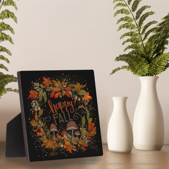 Plaque Photo Automne Feuilles Champignon Assez Heureux Automne (Créateur téléchargé)