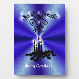 Plaque Photo Avent, Artdeco de Noël sur Blue Green Rainbow