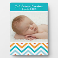Plaque photo Baby Boy Chevron