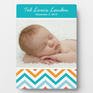 Plaque photo Baby Boy Chevron