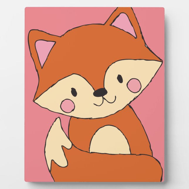 Plaque Photo Baby Fox Dessin mignon Fox Art Baby Fox Design (Devant)