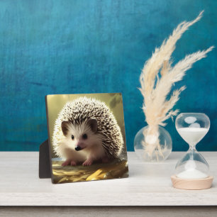 Plaque Photo Baby Hedgehog Wildlife Portrait Tabletop