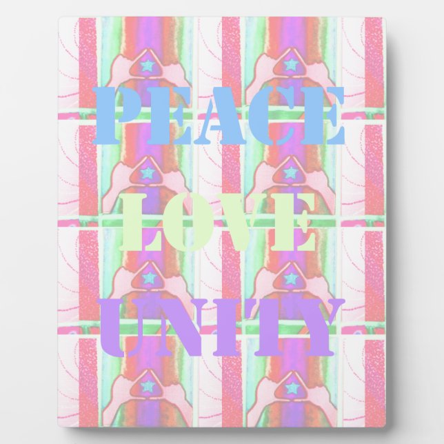 Plaque Photo Baby Kids Peace Love Unity Hakuna Matata design.p (Devant)