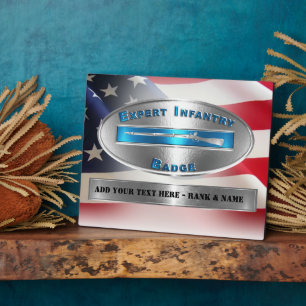 Plaque Photo Badge d'Infantryman Expert de la BEI