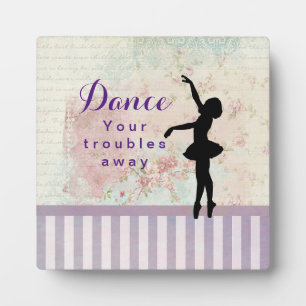 Plaque Photo Ballerina Silhouette Dansez vos problèmes loin