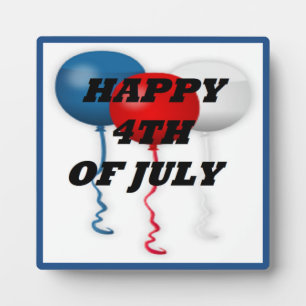 PLAQUE PHOTO BALLONS "HAPPY 4 JUILLET"