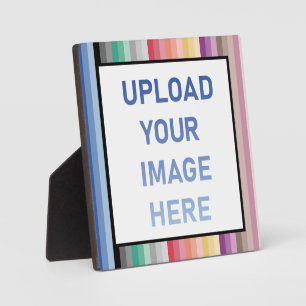 Plaque Photo Bandes colorées