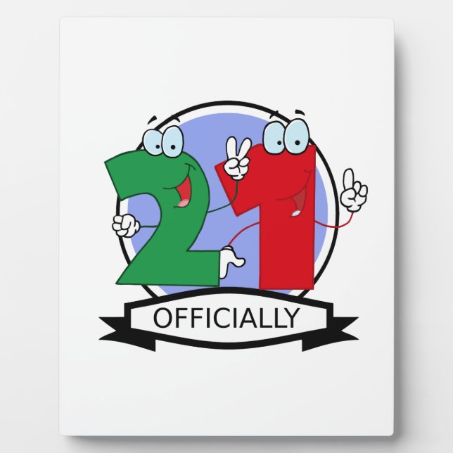 Plaque Photo Bannière d'anniversaire officielle 21 (Devant)